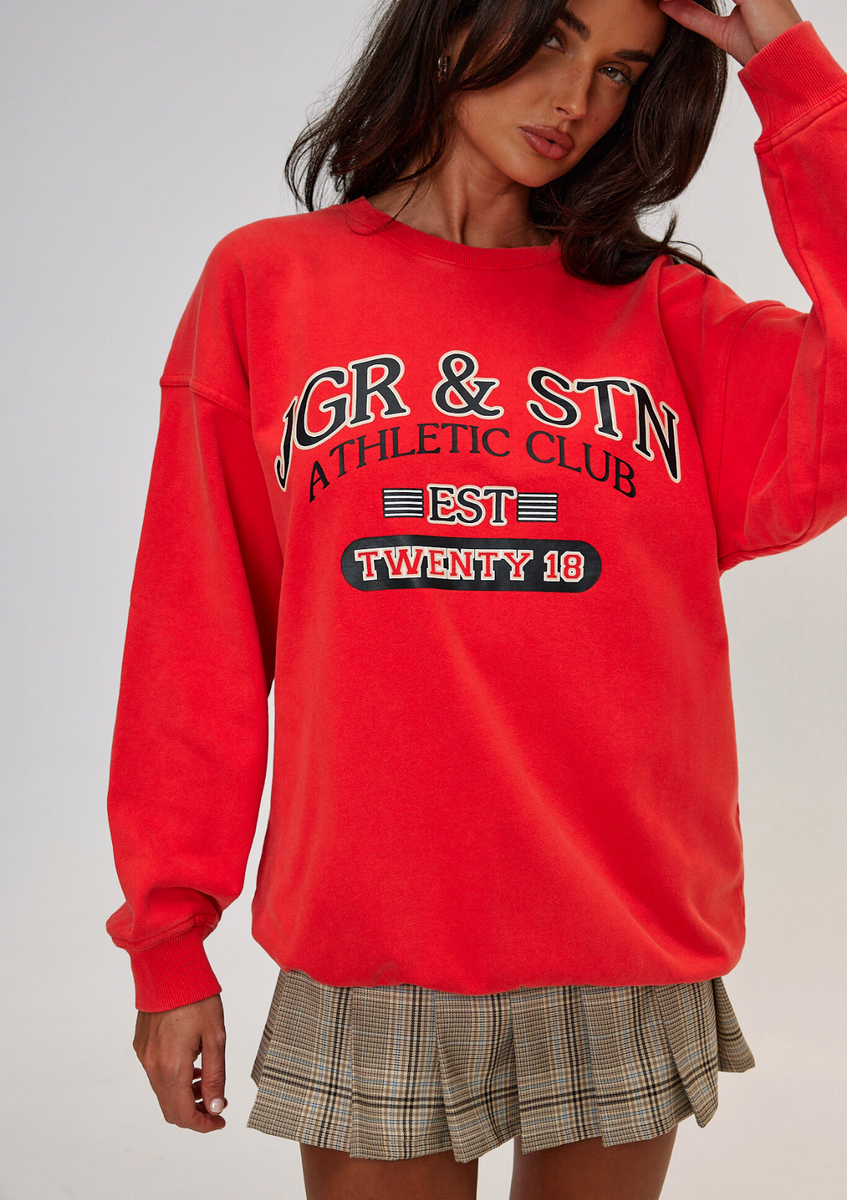 Clubhouse Oversized Sweat - Red