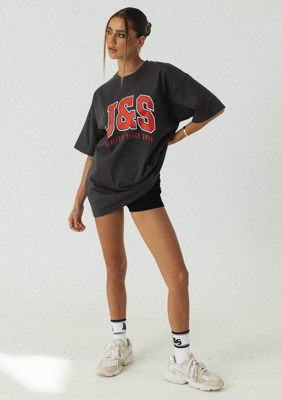 The Athletic Oversized Tee - Charcoal