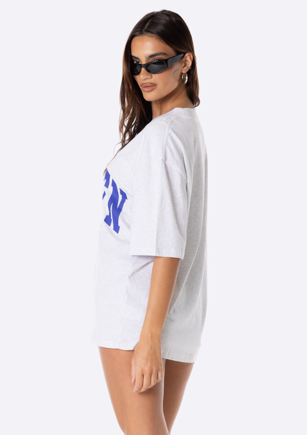 State Oversized Tee - Grey Marle