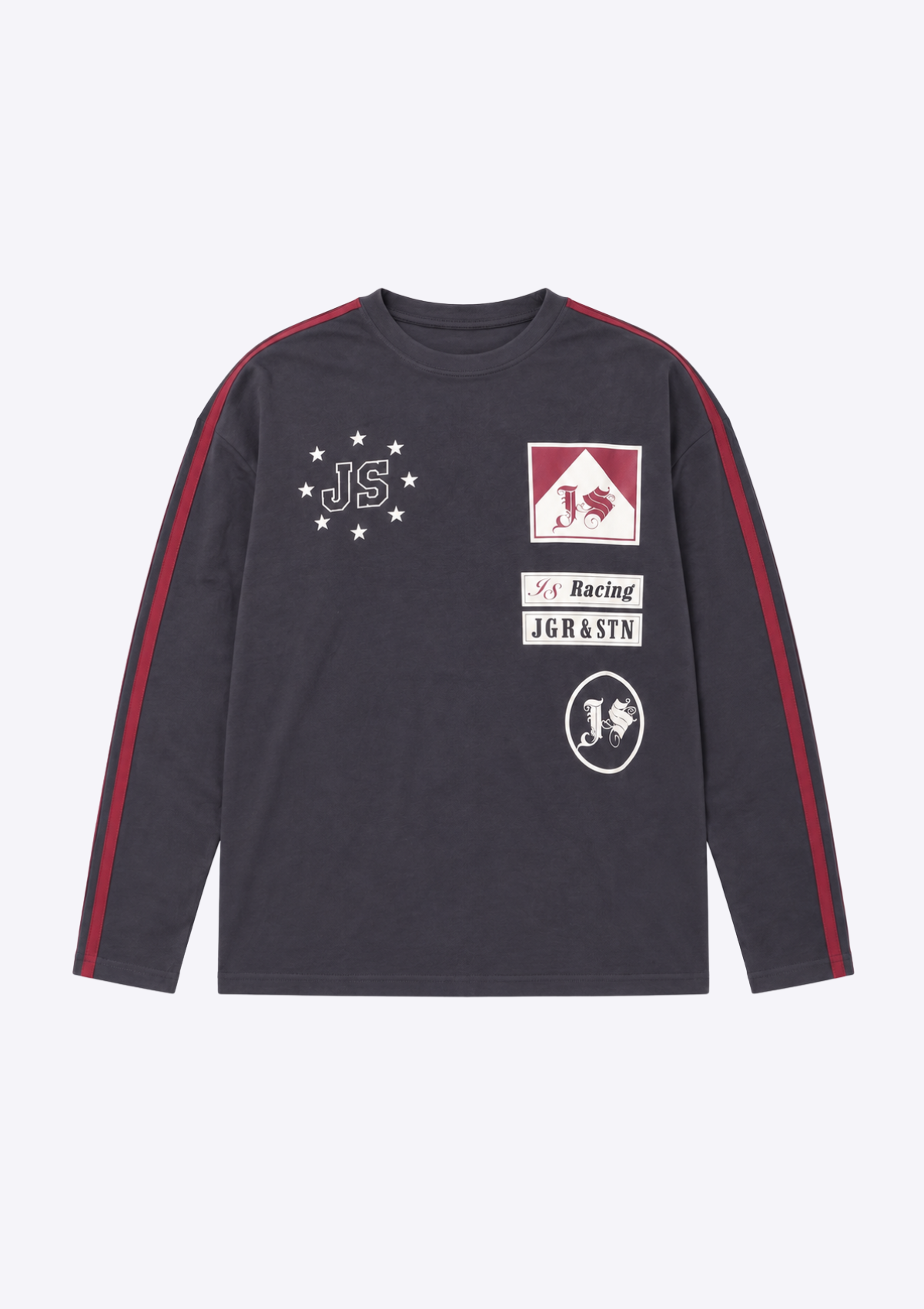 CHASE LONG SLEEVE OVERSIZED TEE (CHARCOAL)