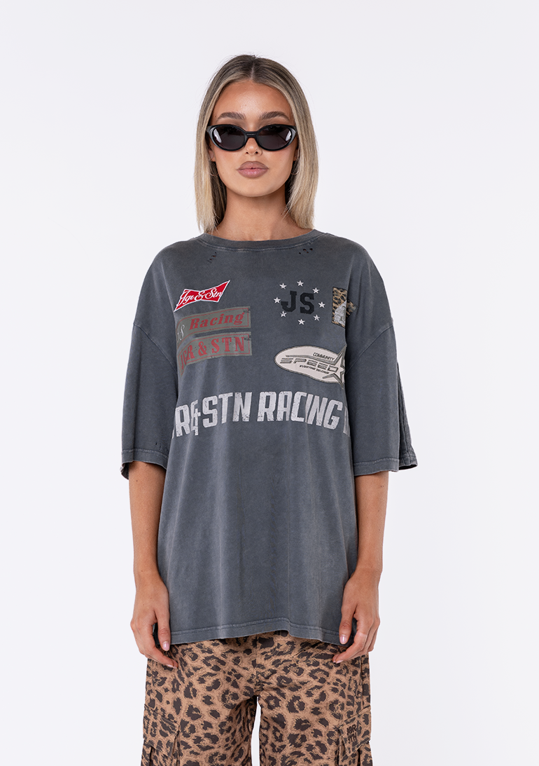 DRIFT DISTRESSED OVERSIZED TEE