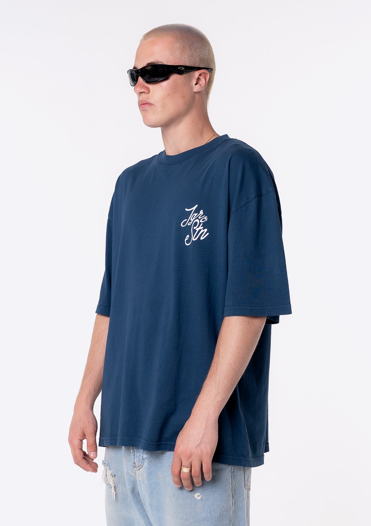 Tiger Oversized Tee - Navy