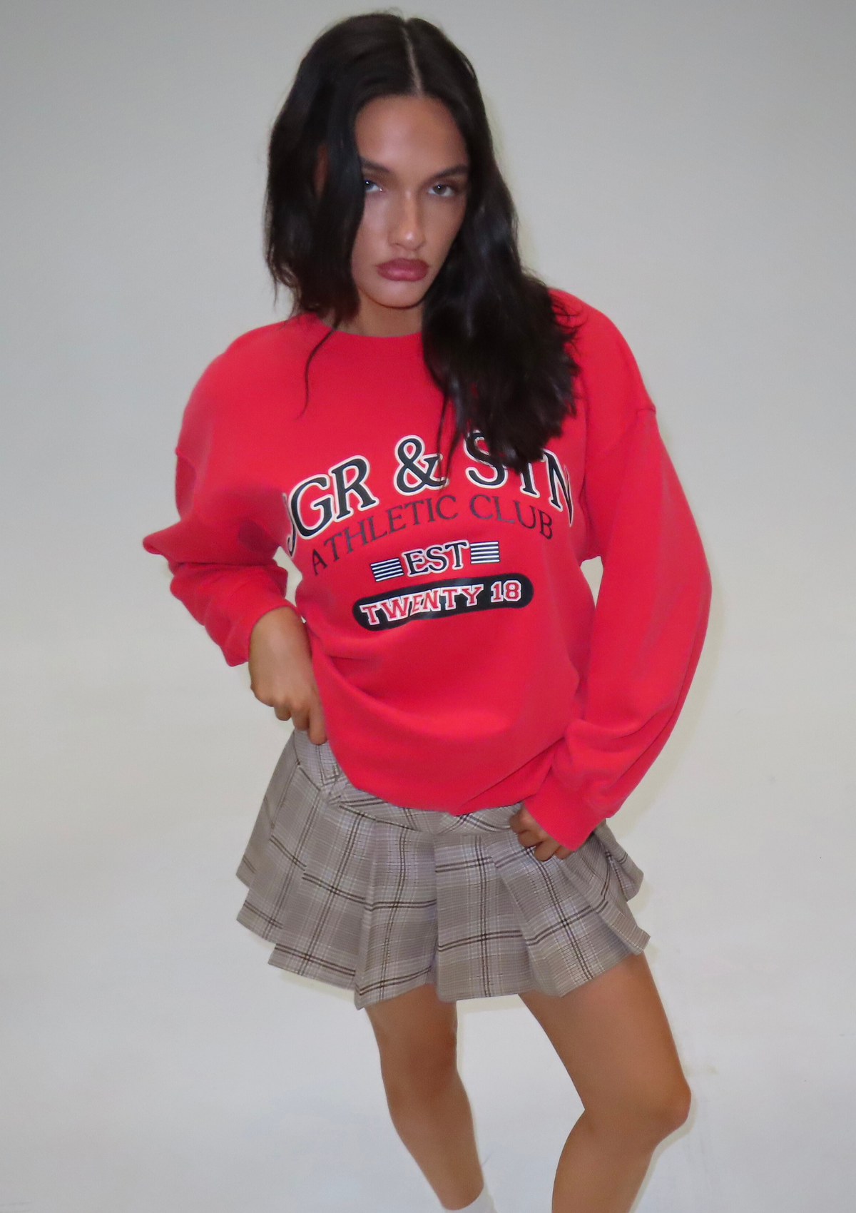 Clubhouse Oversized Sweat - Red