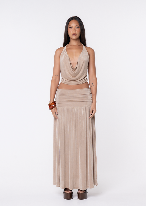 Maria Maxi Skirt - Gold