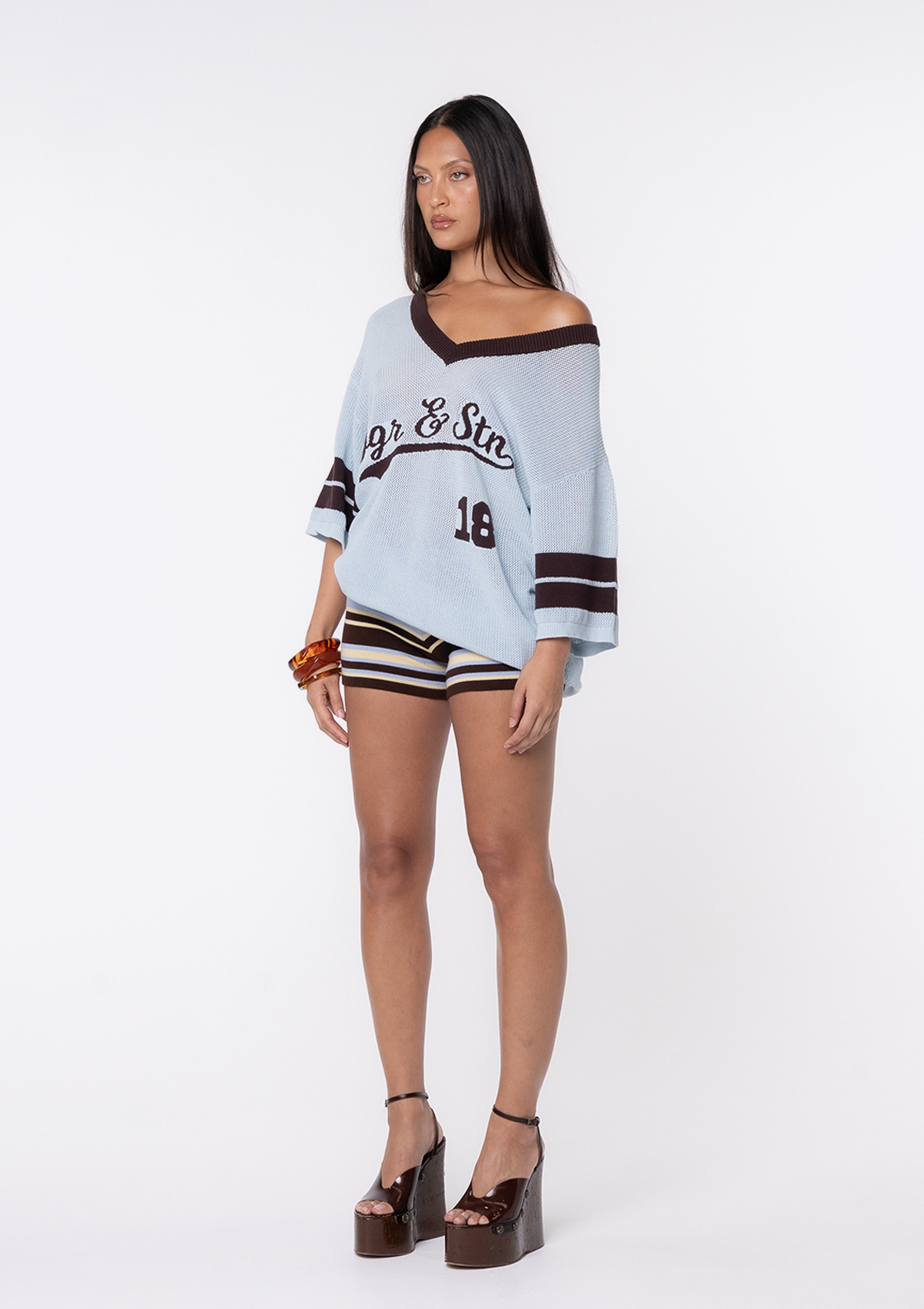 Katie Knit Jersey - Blue