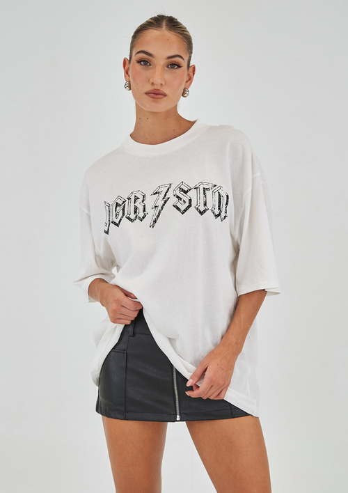 Drummer Oversized Tee - White