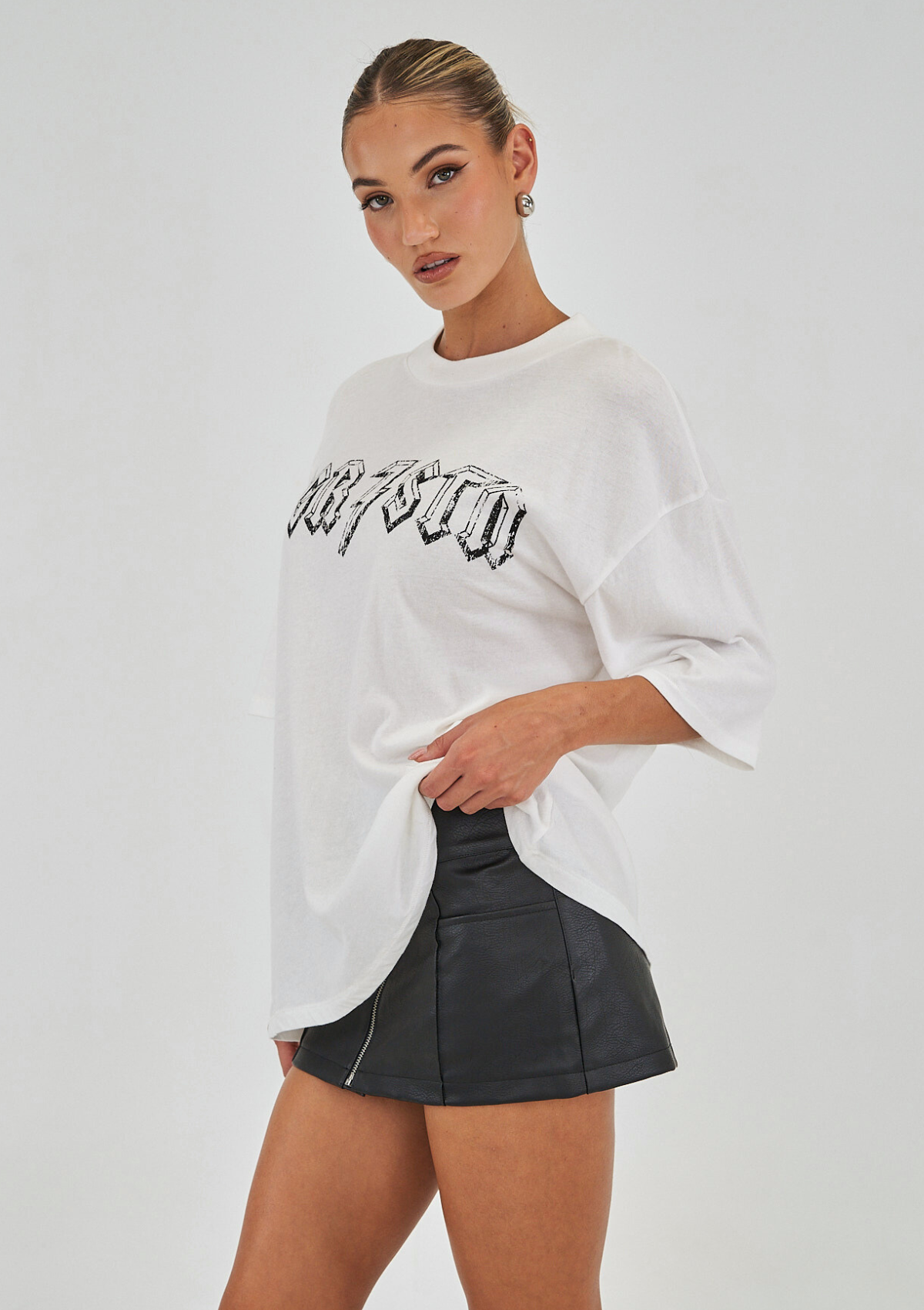 Drummer Oversized Tee - White