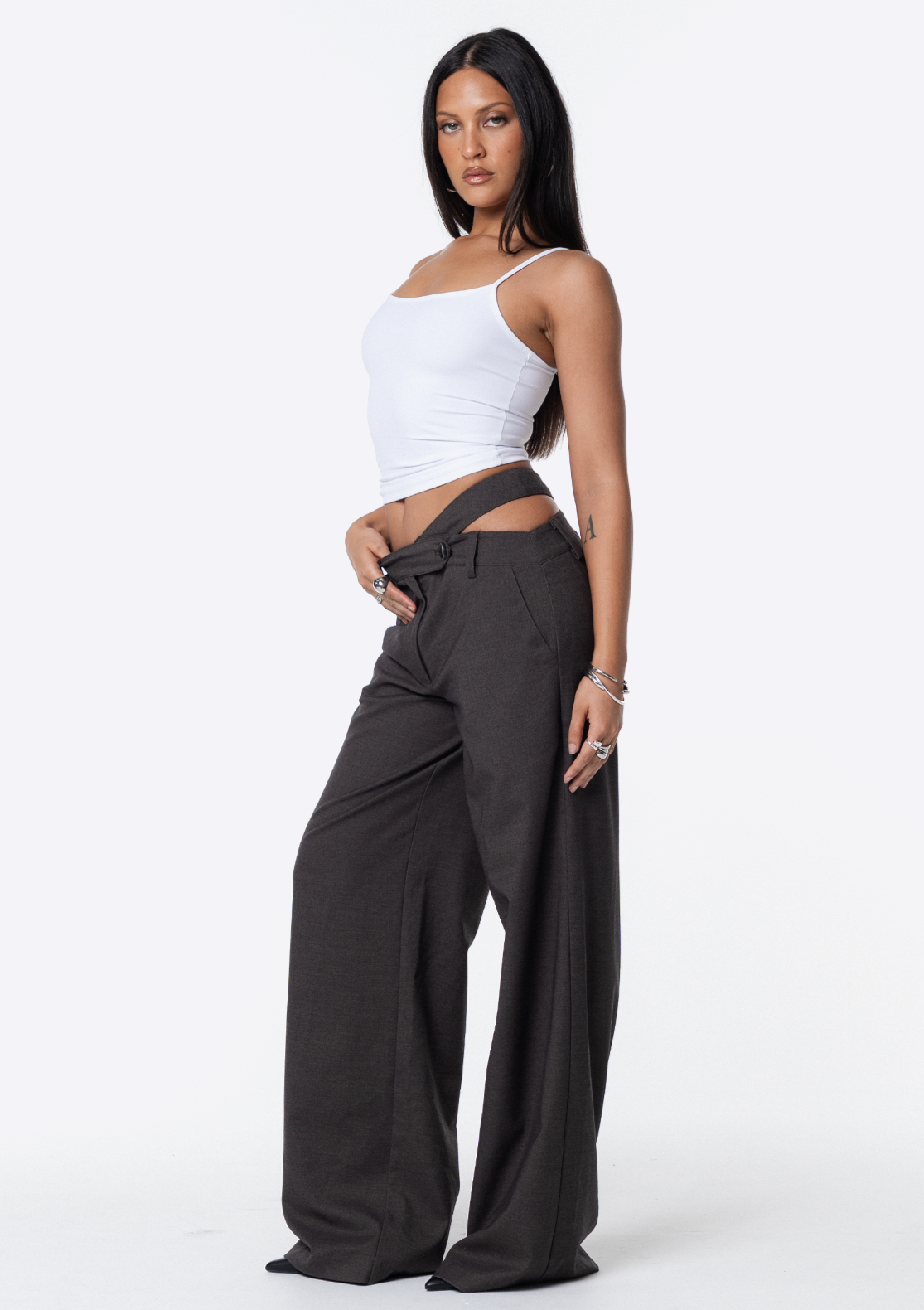 Frankie Asym Pant - Grey