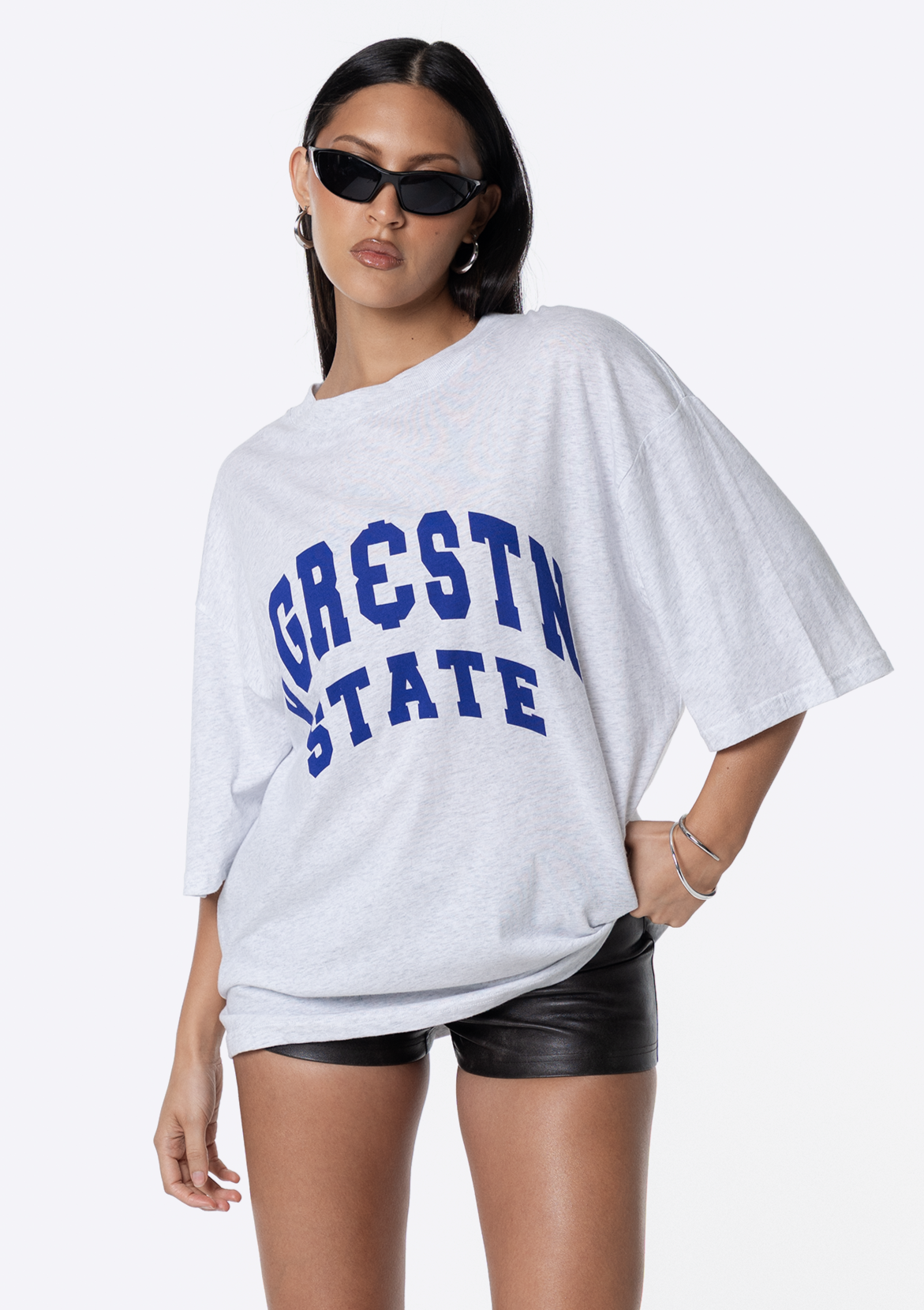 Mimi Oversized Tee - Grey