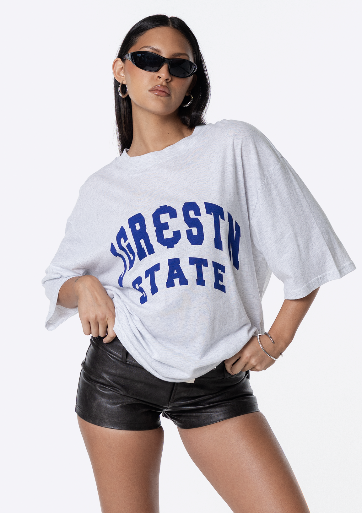 Mimi Oversized Tee - Grey