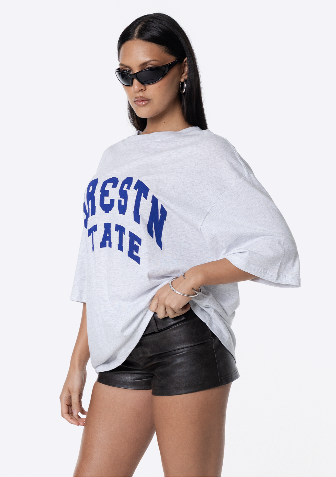 Mimi Oversized Tee - Grey