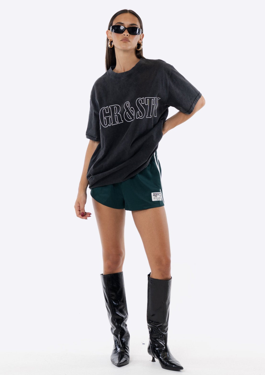 Arizona Oversized Tee - Washed Black