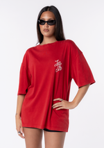 Red oversized graphic T-shirt – Tiger Oversized Tee, view 3 of 5