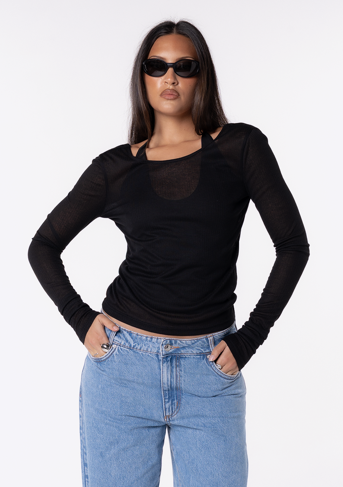 Club Longsleeve Top (Black)
