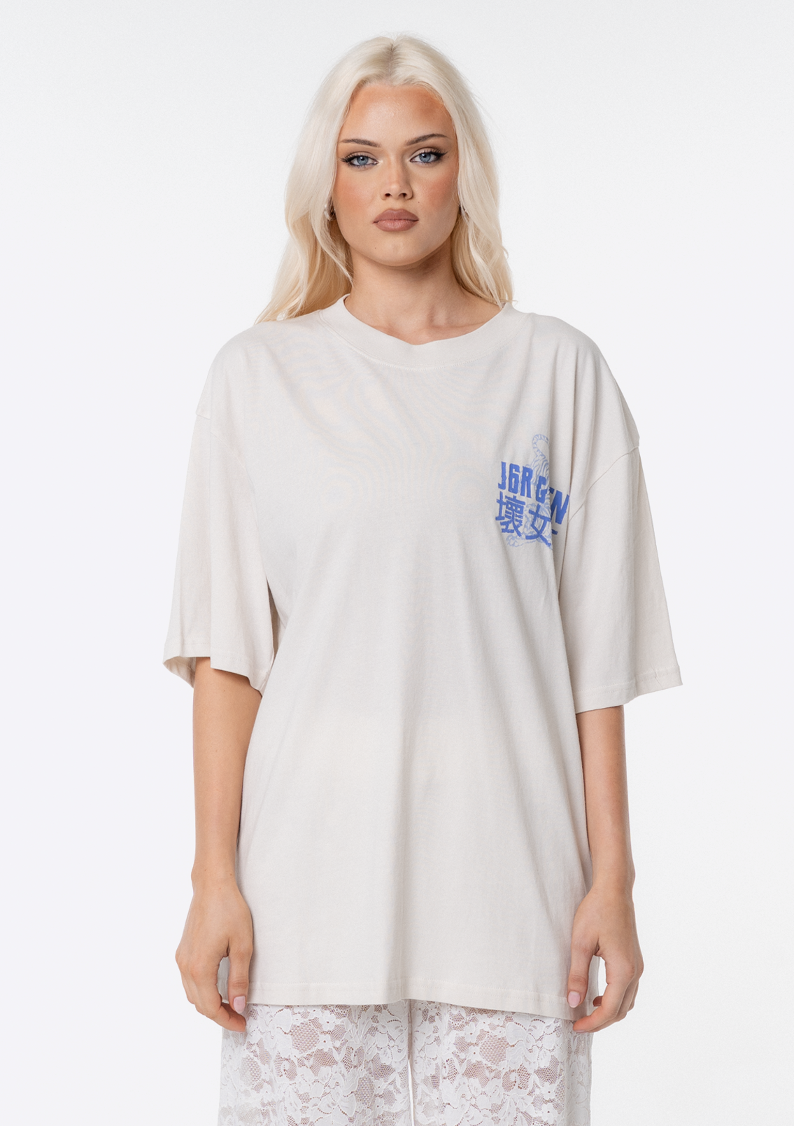 Dee Oversized Tee - Ecru