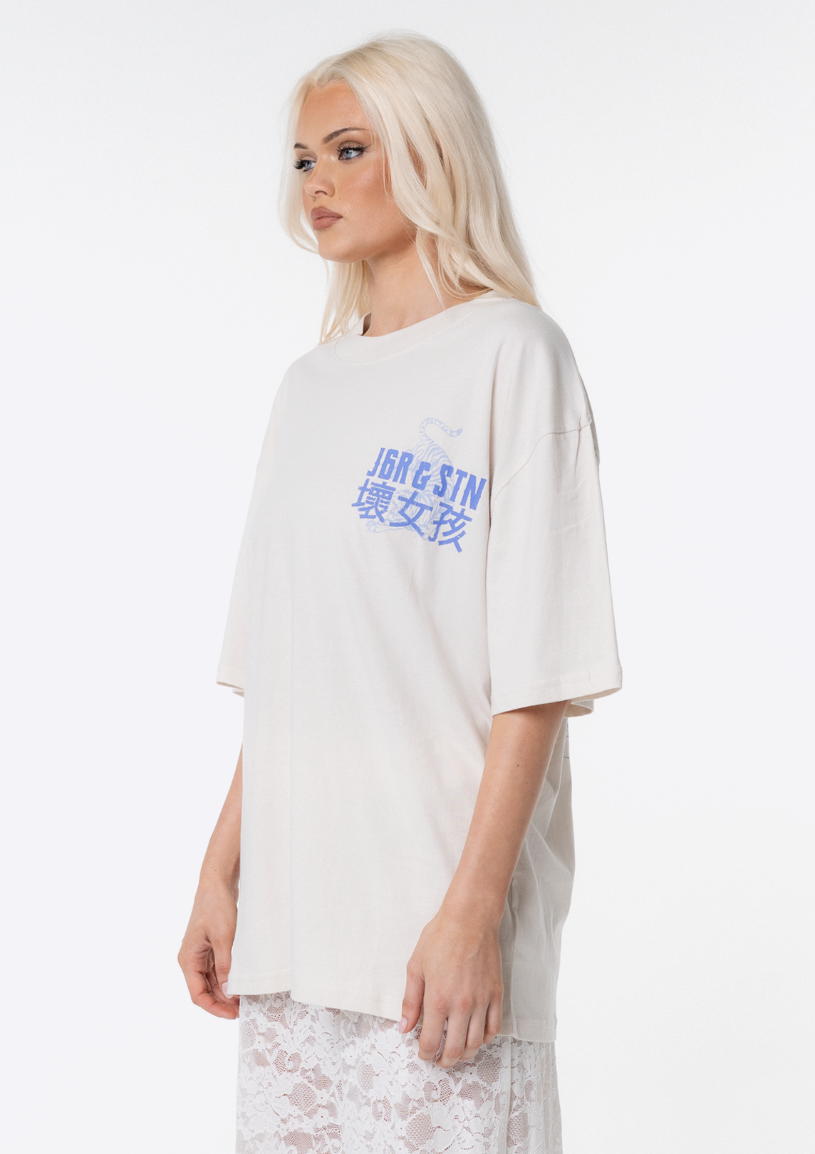 Dee Oversized Tee - Ecru