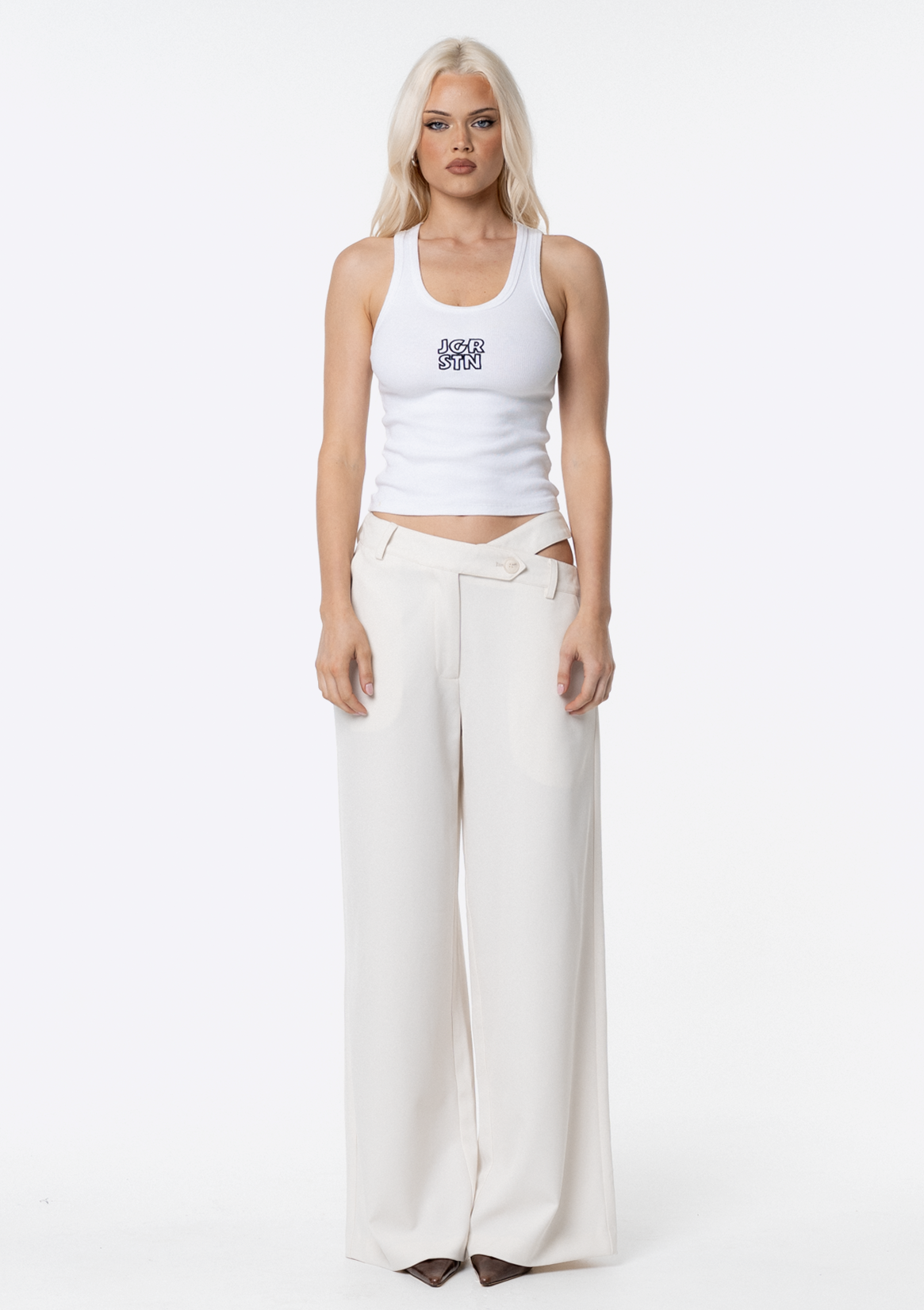 Frankie Asym Pants - Cream