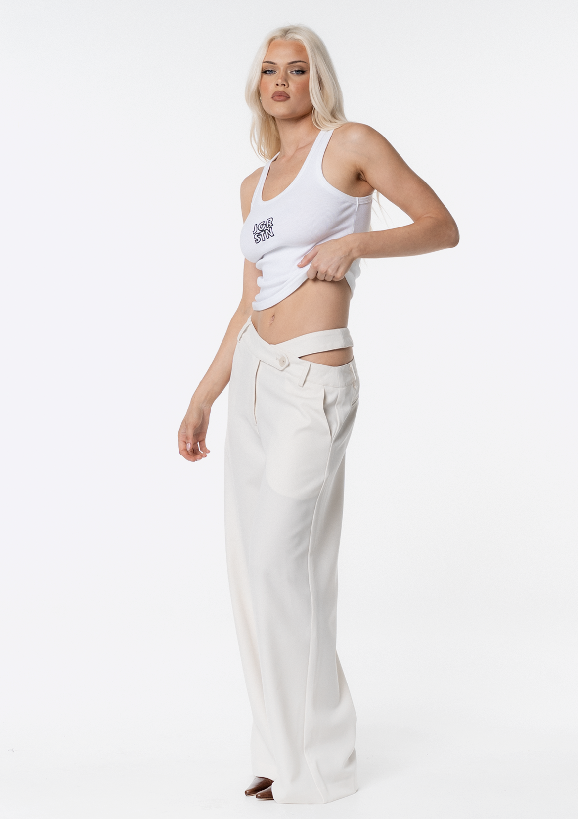 Frankie Asym Pants - Cream