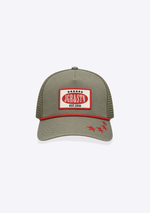 Red trucker hat – Jagger & Stone Redstar Trucker Hat, with trucker style with mesh back and branded centre front patch