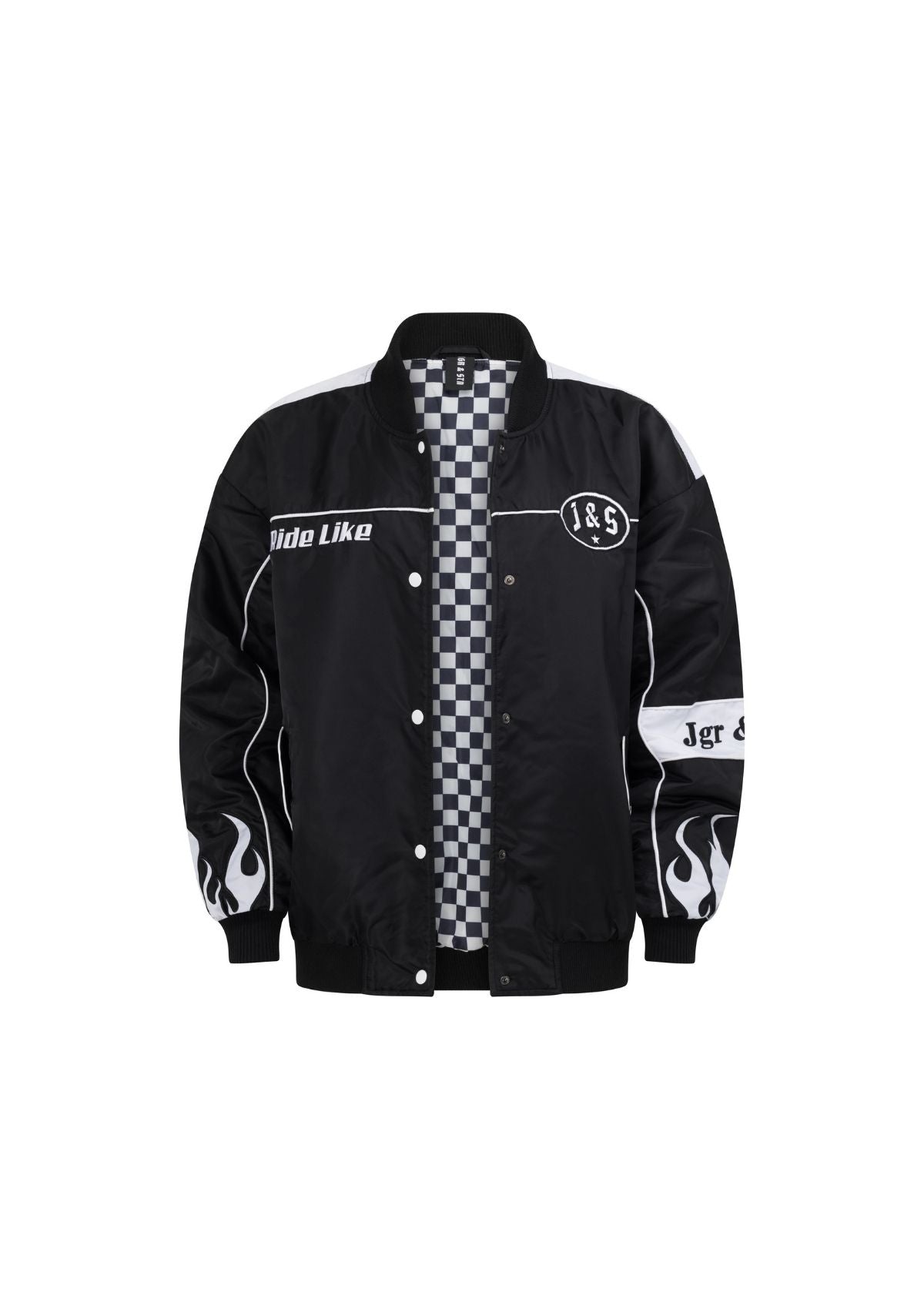 Ryder Moto Jacket Black Unisex Nylon Moto Jacket