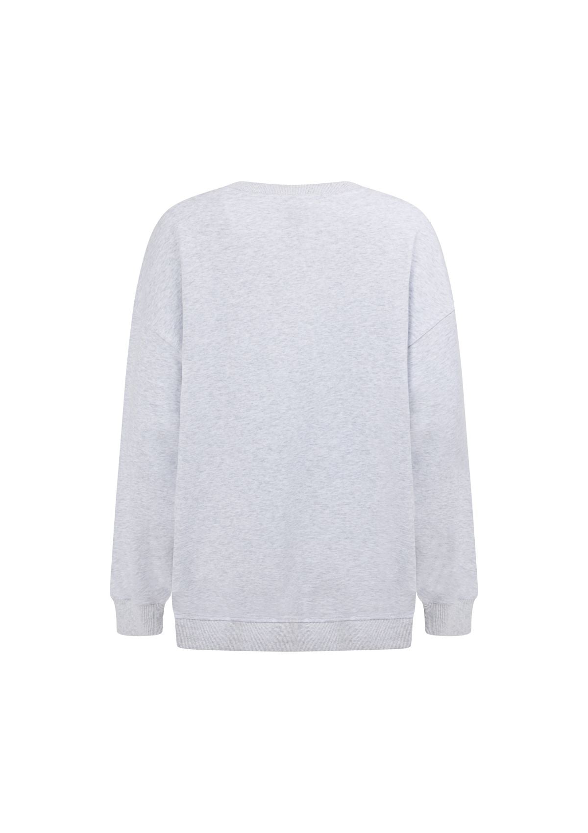 Clubhouse Oversized Sweater Grey Printed Branded Fleece Sweater Streetwear
