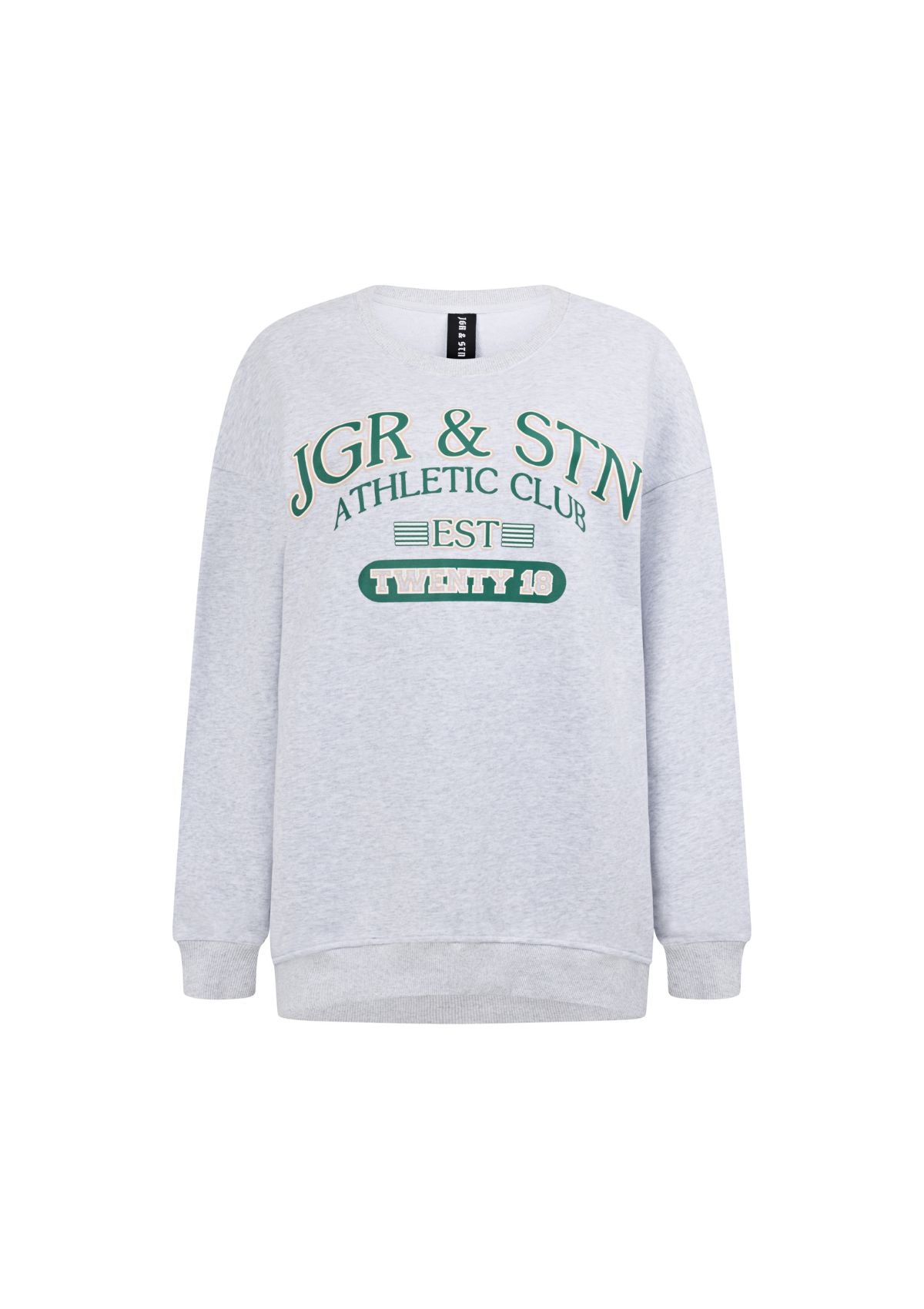 Clubhouse Oversized Sweater Grey Printed Branded Fleece Sweater Streetwear