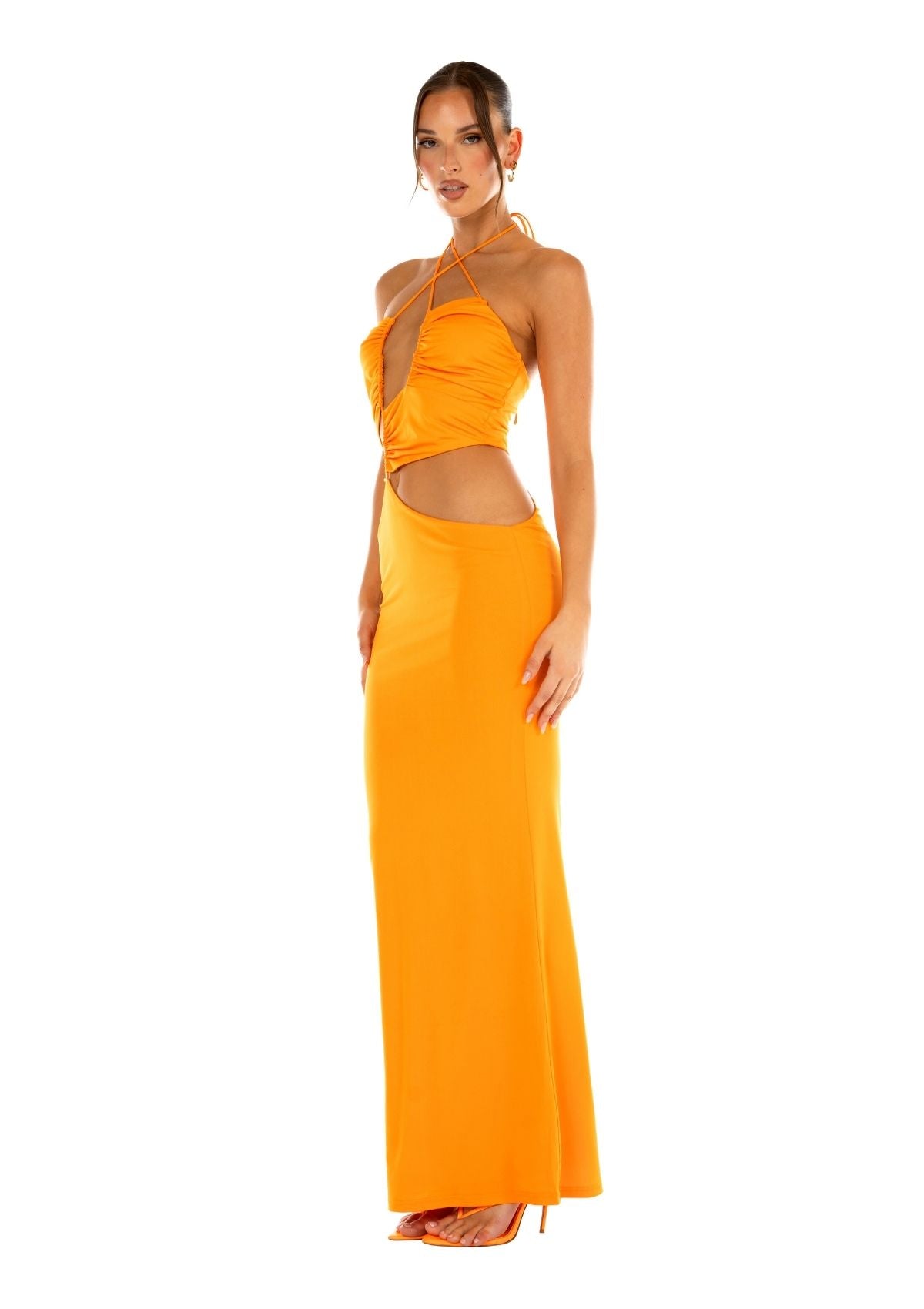 Yvette Maxi Dress Womens Strappy Maxi Dress Orange