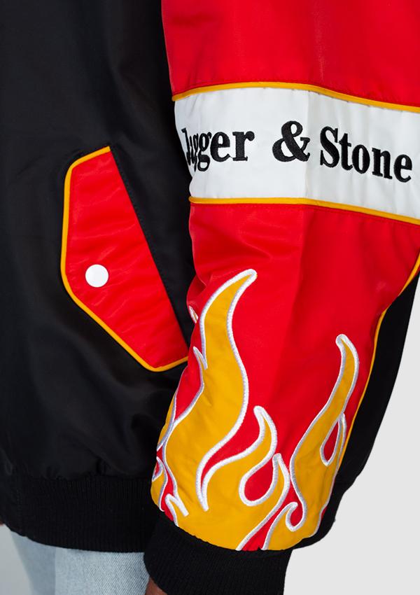 Ryder Moto Jacket Red Unisex Nylon Moto Jacket